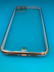 iPhone11 Pro Max ケース クリア ゴールドフレーム ラベンダー縁　高級感デザイン