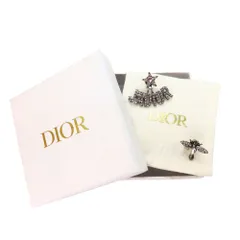 【中古】クリスチャンディオール Christian Dior J'ADIOR＆BEEピアス スタッド 蜂 モチーフ E0640ADRCY ロゴ ハチ アクセサリー レディース シルバー メタル A2505081 【無料ギフトラッピング承ります】
