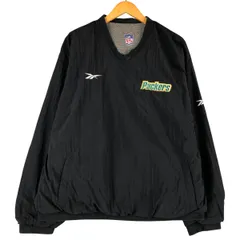 古着 リーボック Reebok NFL GREENBAY PACKERS グリーンベイパッカーズ Vネック リバーシブル ナイロンプルオーバー/eaa603076