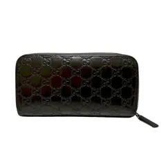 GUCCI【グッチ】278635 グッチシマ ラウンド ファスナー 長財布 ブラウン ロングウォレット 財布 ウォレット メンズ