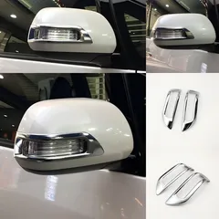【送料無料】トヨタ エスティマ（ESTIMA）後期対応 後視鏡ウインカー ガーニッシュ ドアミラー用 メッキモール 2枚セットのサムネイル