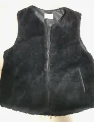 ブラック ウール 100% ベスト