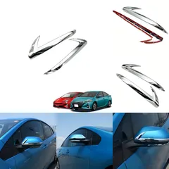 【送料無料】トヨタ プリウス（PRIUS）50系 前期 専用 後視鏡 ガーニッシュ ドアミラー モール 外装ドレスアップ ABS製 2枚セット
