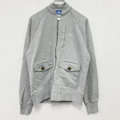 古着 used　adidas　アディダス　スウェットトラックジャケット/ジャージ　トレフォイルロゴ　灰色　グレー　Sサイズ