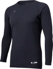 デサント DESCENTE 野球 ジュニア丸首長袖アンダーシャツ Tシャツ インナー クルーネック ストレッチ 軽量 吸汗速乾 部活 練習 トレーニング 試合 大会 キッズ 子供 男子  JSTD771B DNVY Dネイビー