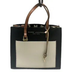 MARC JACOBS(マークジェイコブス) トートバッグ グラインド M0016132 黒×白×ブラウン レザー
