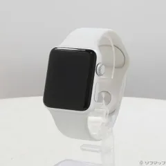 〔中古品〕 Apple Watch Series 3 GPS 38mm シルバーアルミニウムケース ホワイトスポーツバンド【247】