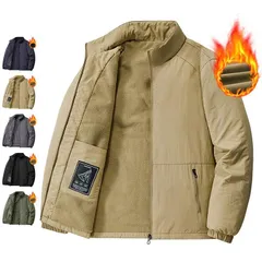 アウター メンズ 秋服 ミリタリージャケット マウンテンジャケット 防寒 裏起毛 ジャンパー 厚手 ブルゾン 立て襟 登山 秋冬 秋物