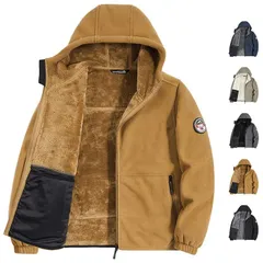 メンズ フリースジャケット マウンテンパーカー ボアジャケット 防寒 厚手 裏起毛 アウトドア 秋冬 登山 秋物