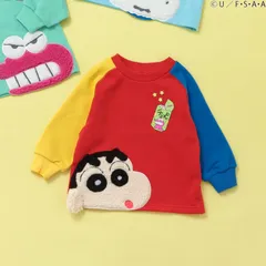 クレヨンしんちゃんトレーナー apres les cours V511735　レッド　しんちゃん