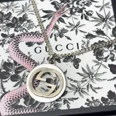 【中古】 グッチ ネックレス ペンダント インターロッキング G シルバー SV925 スターリングシルバー 246490 メンズ レディース