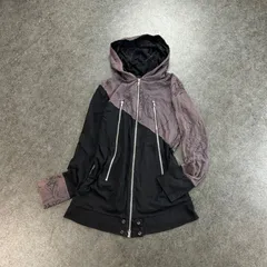 sixh. h.NAOTO Hoodie シックス ヒロオカ エイチ ナオト フーディー パーカー ジップアップ フルジップ ジャケット デザイン バイカラー ロリータ ゴスロリ y2kのサムネイル