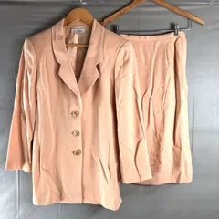 レリアン leilian セットアップ スカートスーツ テーラード ゴールドボタン ピンク系 くすみピンク 9サイズ 973135