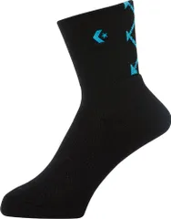 コンバース CONVERSE バスケット クッションソックス 靴下 くつ下 ソックス ミドル丈 バスケ バスケットボール JBA ユニホーム規則対応 チーム 部活 練習 試合 メンズ レディース  CB131051 1924 ブラック×ターコイズ