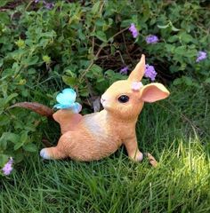 置物 オブジェ ガーデンオーナメント 蝶が止まっているうさぎ ウサギ ラビット 室内 屋外 インテリア 玄関 リビング ダイニング 装飾 庭 ガ