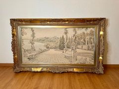 フランス ヴィンテージ 淡いターコイズブルーのアイアン製トリベット