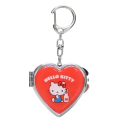 【メール便】ハローキティ キーリング ハート型ミラーキーホルダー レトロ サンリオ カミオジャパン 鏡 キャラクター グッズ 