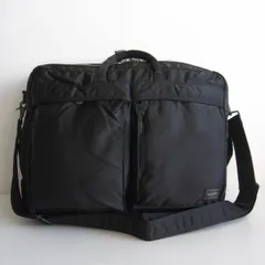 【定番】PORTER 【タンカー 3WAY ブリーフケース】ブラック ポーター ビジネスバッグ リュック ショルダー ナイロン 25111306