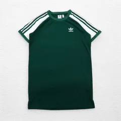 adidas originals ラグラン ドレス ワンピース Raglan Dress Tシャツ XL グリーン トレフォイルロゴ 3ストライプ CE4963