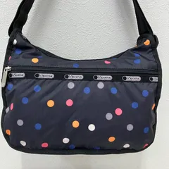 7084　LeSportsac　レスポートサック　クラシックホーボー　ショルダーバッグ　肩がけ　斜めがけ　クロスボディ　総柄　ブラック　黒　マルチカラー　カラフル　丸総柄