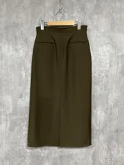 NATURAL BEAUTY BASIC ナチュラルビューティーベーシック フラップポケット ロング タイト スカート sizeM/カーキ ◆■ レディース
