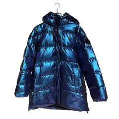 ZM1646 GAP ギャップ ダウン ジャケット アウター メタリック ブルー フード レディース S
