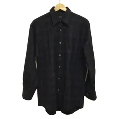 Burberry LONDON(バーバリーロンドン) 長袖シャツ サイズM メンズ - 黒×ダークグレー チェック柄