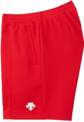 デサント DESCENTE バレーボール  バレーボールパンツ プラクティスパンツ ショートパンツ ハーフパンツ ゆったりシルエット ストレッチ性 部活 練習 トレーニング メンズ レディース ジュニア  DSP1600B RED レッド×ホワイト