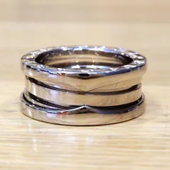 新品同様 ブルガリ 現行 ビーゼロワン リング 3バンド ホワイトゴールド K18WG 53 323534 14479