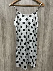 美品 JNYLON STUDIOS ドット キャミソール ワンピース 白ｘ黒 ■◆ レディース