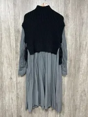 ROSE BUD ローズバッド ドッキング Iライン ワンピース sizeF/グレー ◆■ レディース