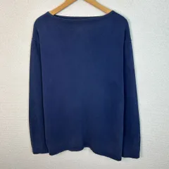 SAINT JAMES セントジェームス バスクシャツ 無地 フランス製 ネイビー メンズ 古着 フレンチカジュアル