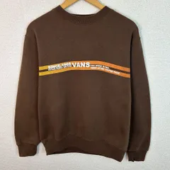 VANS バンズ スウェット トレーナー ロゴプリント ブラウン Mサイズ メンズ 古着 アメカジ ストリート
