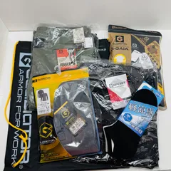 GLADIATOR ARMOR FOR WORK　G-GAIA  ストレッチジョガーカーゴパンツ　ミリタリーパーカー　パワーストレッチ　5ポケット半袖Tシャツ　ワーキング靴下25cm～27cm　作業服LLサイズまとめ売り　M-284