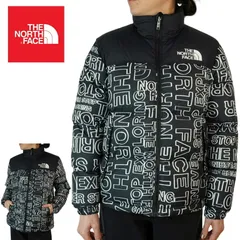 ノースフェイス THE NORTH FACEティーン レディース ダウンジャケットTEEN 1996 RETRO NUPTSE JACKETキッズサイズ 1996 レトロ ヌプシジャケット黒 ブラック 総柄 ロゴハーフドーム アウトドア アウター キャンプ