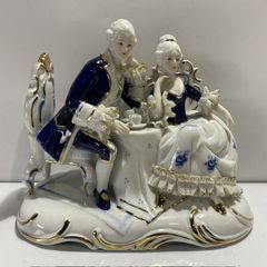 磁器製 フィギュリン ロココ貴婦人 陶器人形 ポーセリン人形 陶器置物