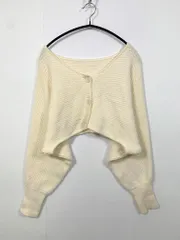 LAGUNAMOON ラグナムーン 032312800201-01 定価11000円 ショートボレロニット カーディガン sizeF/アイボリー ■■レディース