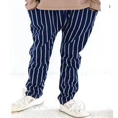 Bee【♪クーポン利用で20％OFF♪】テーパードパンツ◇ストライプネイビー◇韓国子供服 韓国子ども服 韓国こども服 キッズ 女の子 男の子 90 100 110 120 130 140 150