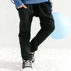 Bee【♪クーポン利用で20％OFF♪】テーパードパンツ◇無地ブラック◇韓国子供服 韓国子ども服 韓国こども服 キッズ 女の子 男の子 90 100 110 120 130 140 150