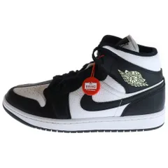 NIKE (ナイキ) WMNS AIR JORDAN 1 MID HOMAGE DR0501-101 ウィメンズ エアジョーダン1 オマージュ ハイカットスニーカー ブラック/ホワイト US11.5/28.5cm
