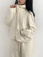 フードジップアップパンツセット 1291 (冬 新作 トップス ボトムス セットアップ ツーウェイ トレーニングウェア セット)