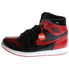 NIKE (ナイキ) AIR JORDAN 1 RETRO HIGH OG Patent Bred 555088-063 エアジョーダン1 パテント ブレッド ハイカットスニーカー ブラック/レッド US10/28.0cm