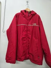 ザノースフェイス レッド 冬 ウィンドブレーカー フード ジャケット アウター 100