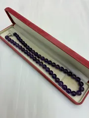 N 最終値下げ中【ヴィンテージ】 ネックレス パープルカラー 紫 シルバー silver アクセサリー 外箱付