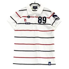 サイズ：0 PEARLY GATES パーリーゲイツ  半袖ポロシャツ ボーダー ホワイト系 [240101554593] ゴルフウェア レディース ストスト