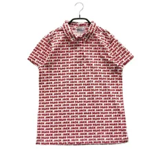 サイズ：1 JACK BUNNY ジャックバニー  半袖ポロシャツ ロゴ総柄 レッド系 [240101555056] ゴルフウェア レディース ストスト