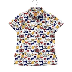 サイズ：M LE COQ GOLF ルコックゴルフ  半袖ポロシャツ 総柄 ホワイト系 [240101556135] ゴルフウェア レディース ストスト