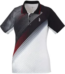 ゴーセン GOSEN テニス レディース ゲームシャツ 半袖ゲームシャツ 半袖 半袖Tシャツ 部活 チーム クラブ サークル 練習 速乾 肌ドライ 冷え感軽減 軽量  T1941 39 ブラック