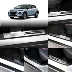 【送料無料】スズキ フロンクス（Fronx WDB3S/WEB3S）専用 内装ドアスカッフプレート ステンレス製 4枚セット 傷防止 ＆ 高級感アップ