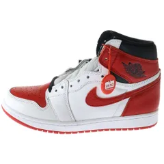 NIKE (ナイキ) AIR JORDAN 1 RETRO HIGH OG HERITAGE 555088-161 エアジョーダン1 レトロ ヘリテージ ハイカットスニーカー US8/26.0cm ホワイト/レッド